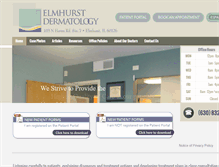 Tablet Screenshot of elmhurstdermatology.com